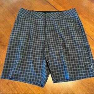 Smartwool Merino Wool Sport Shorts Mens Medium Plaid Lightweight Hiking Travel
